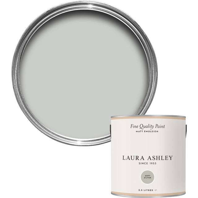 Laura Ashley Matt Emulsion Paint, Silver Greys