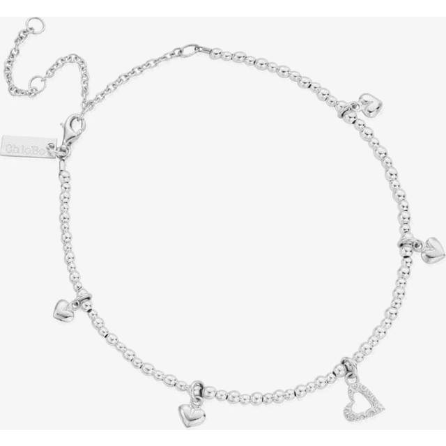 Sterling Silver Mini Cute Multi Heart Anklet SANMC1199399