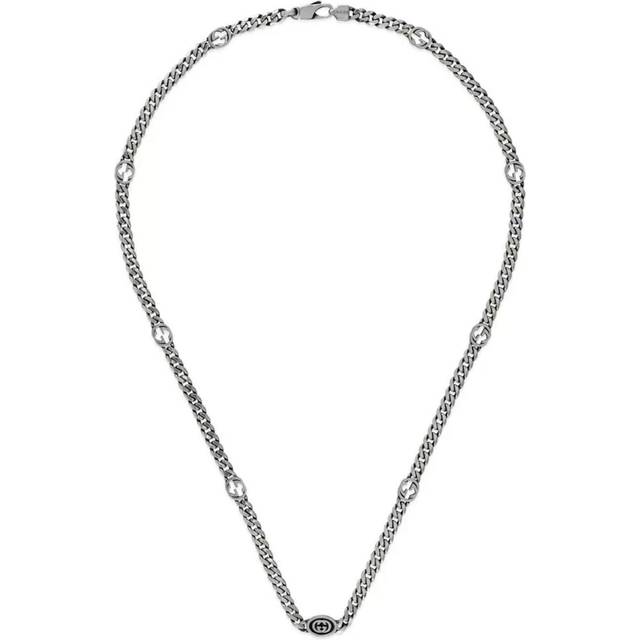 Gucci Interlocking Silver Necklace
