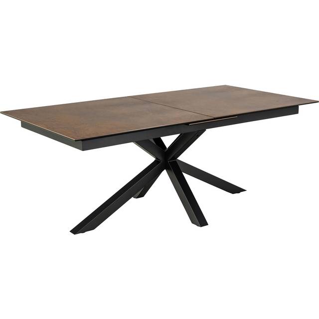 Florence Heaven Ceramic 8 Seater Extendable Dining Table Rusty Brown - Furniture To Go