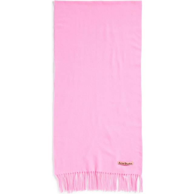 Acne Studios Fringe Wool Scarf Rosa ONESIZE