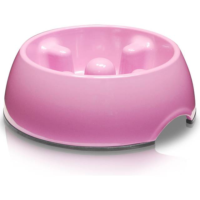 Dogit Go Slow Anti-Gulping Dog Dish Pink Small 300ml