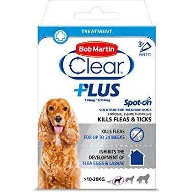 Bob Martin Clear Plus Spot-On Solution for Medium Dogs 3 Tubes 21 g
