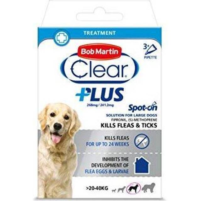 Bob Martin Clear Plus Spot-On Solution for Large Dogs 3 Tubes 21 g
