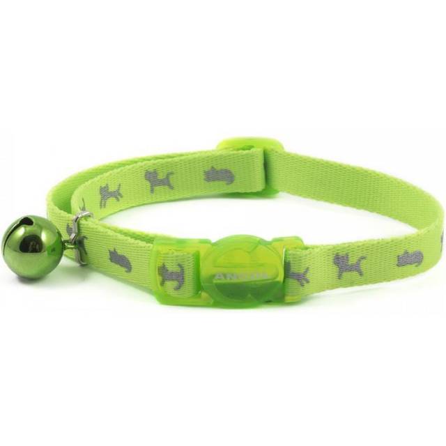 Ancol Cat Collar Hi-Vis Reflective Safety Green