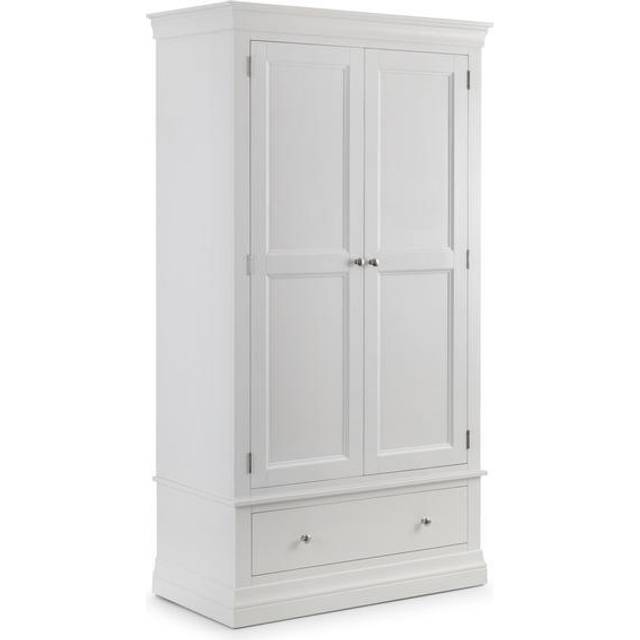 Julian Bowen Clermont 2 Door 1 Drawer Wardrobe, White