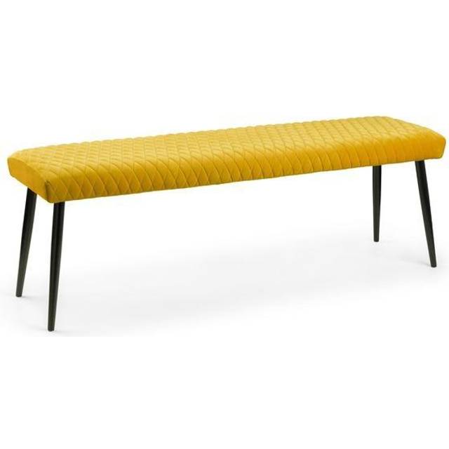 Julian Bowen Luxe Velvet Low Bench - Mustard