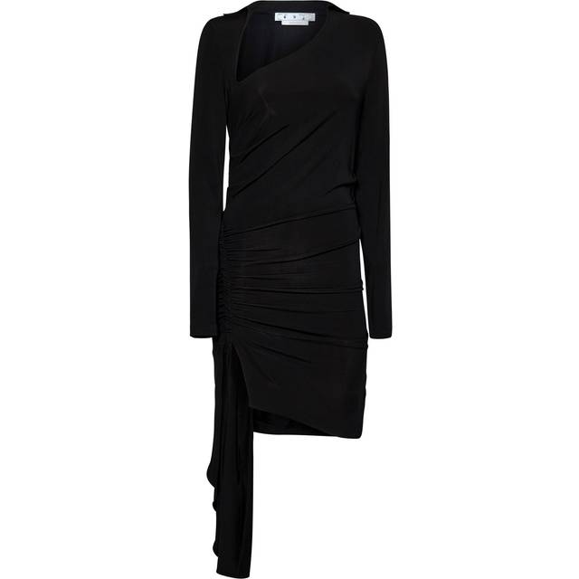 Off-White Asymmetric crepe minidress - black (UK 6)