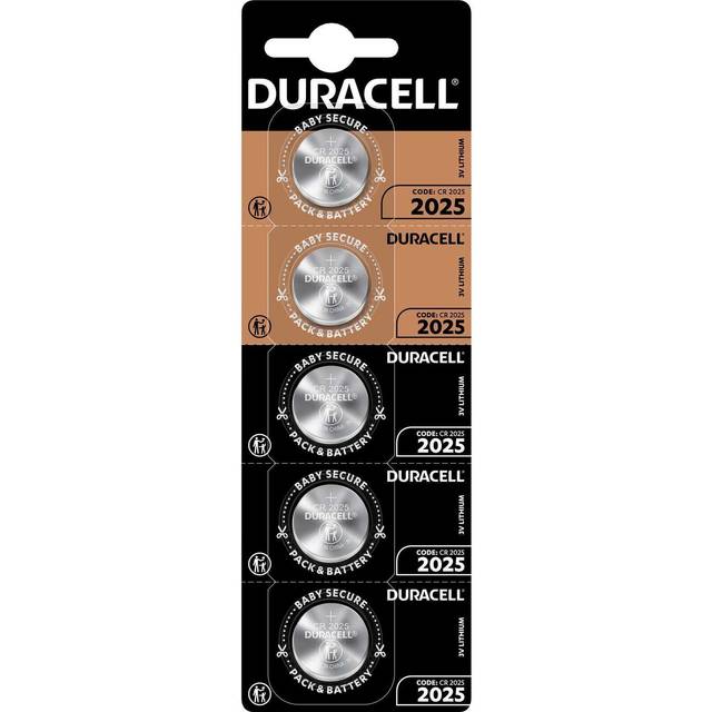 Duracell Knappcell CR 2025 3 V 5 st 165 mAh Litium Elektro 2025