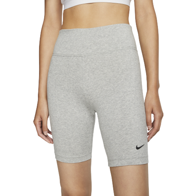 Nike Leg-A-See Solid Color Small Logo Embroidered Sports Yoga Cycling Tight Fitness Shorts Women shorts Gray CJ2661-063 XS