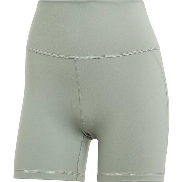 adidas Yoga Studio Five-Inch Short Leggings - Silver Green - Womens