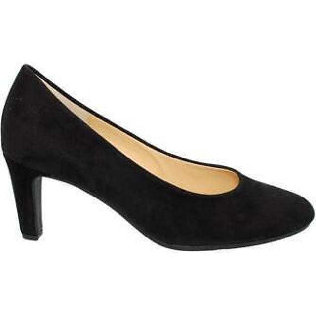 Gabor Edina Womens Court Shoes Colour: Black Suede, Size: 8