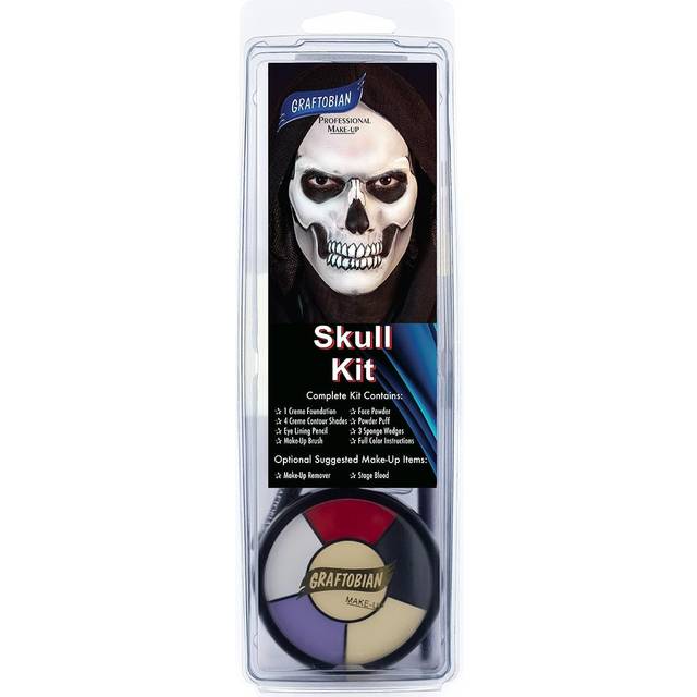 Realistic Skull Makeup Kit - Yellow (One-Size)