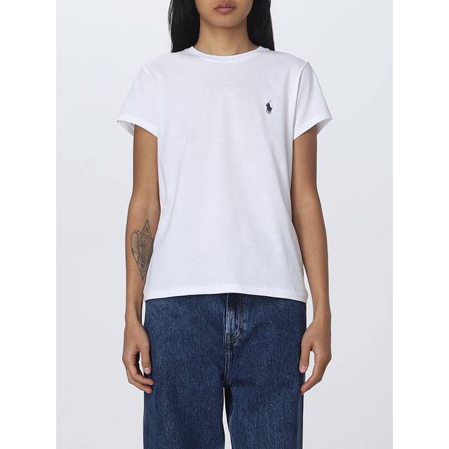 Polo Ralph Lauren, Topp, Dam, S, Bomull, Cotton Logo T-Shirt - white (S)