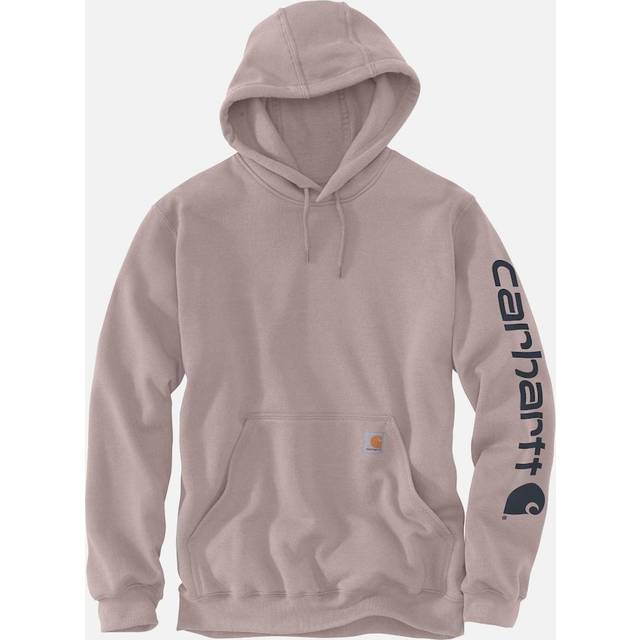 Carhartt K288, sweatshirt med logotyp på ärmar, färg: taupe, storlek: M, Asphalt ljung, M