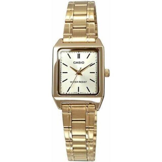CaSio Ltp V007g 9eudf Ltp V007g 9e Analog Square Sat Student Women S Metal Watch LTP-V007G-9EUDF