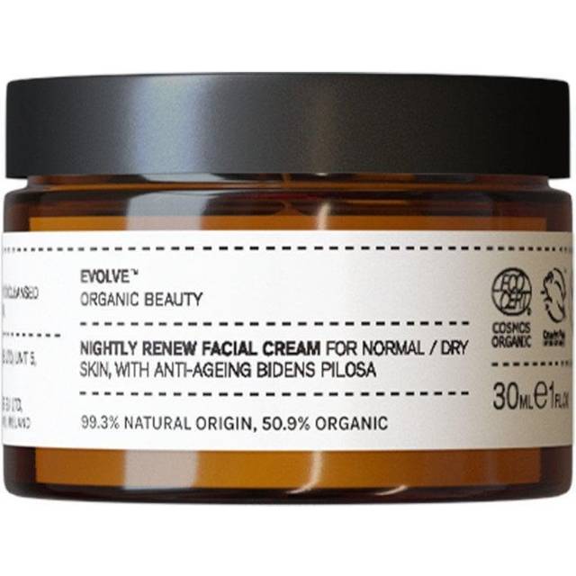 Evolve Organic Nightly Renew Facial Cream - 30ml