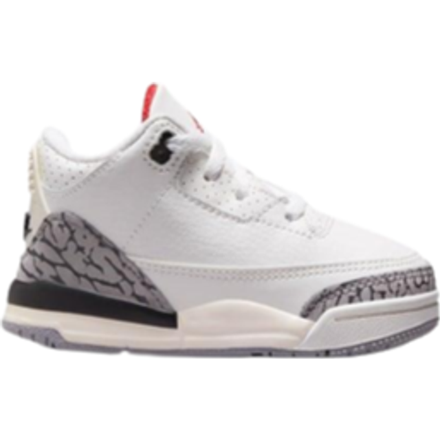 (TD) Air Jordan 3 Retro 'White Cement Reimagined' - red - 10C