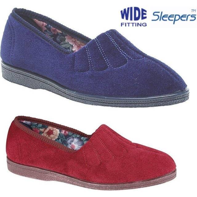 Sleepers Zara  Slippers Womens Wide Fit | Slippers  | Navy Blue  | UK Size 5