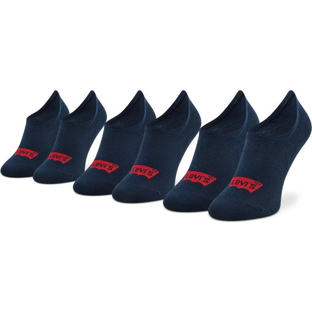 Levis 3-pack Footie High Rise Batwing Logo Socks - Navy-2 - Strl 35/38