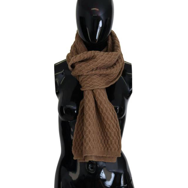 Elegant Dark Brown Knitted Scarf