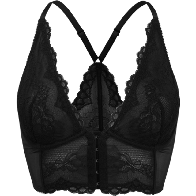 Gossard Womens Superboost Lace Deep V Bralette - Black Polyamide - Size 40F