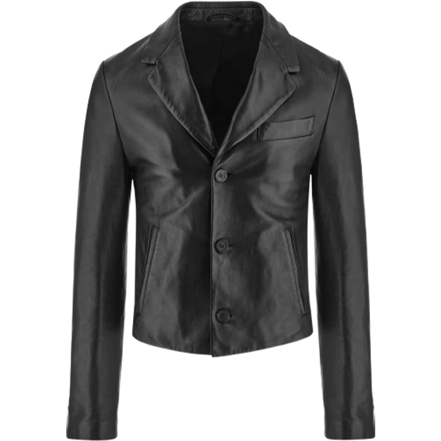 Lamb Leather Blazer with Flush Pockets size 50 (50)