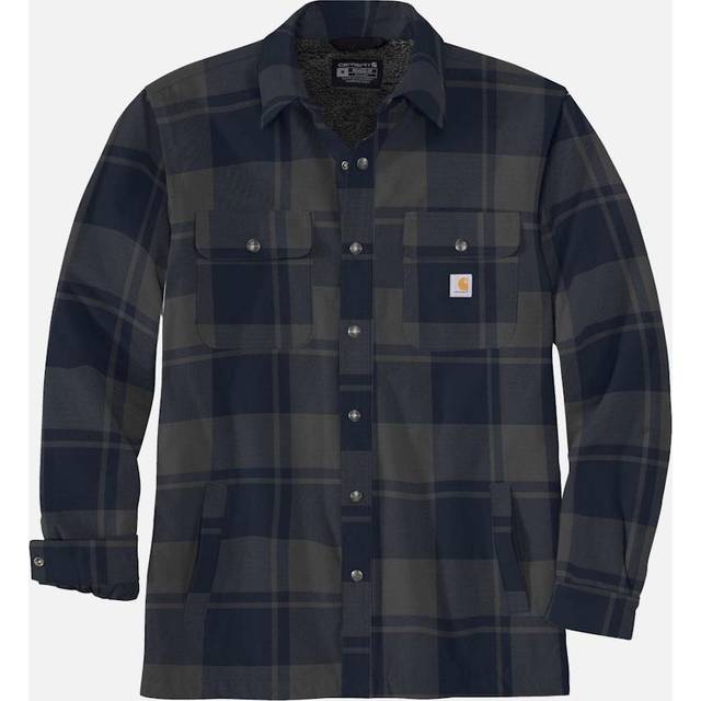Carhartt FLANNEL SHERPA-LINED SHIRT JACNAVY / S