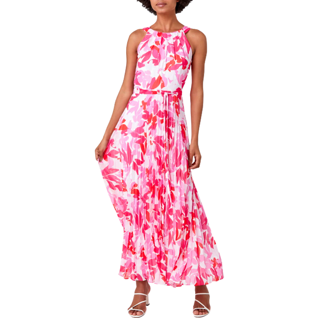 Roman originals women's sleeveless floral pleated maxi dress