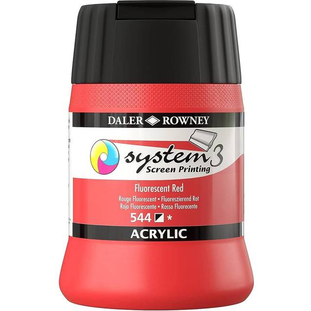 Daler-Rowney System3 250ml Screen Printing Acrylic Paint Crimson