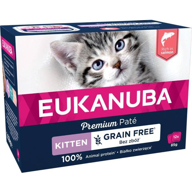 Eukanuba Cat Grain Free Kitten Salmon Paté 12x85g