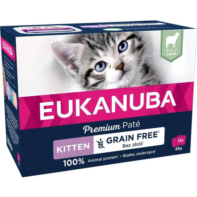 Eukanuba Cat Grain Free Kitten Lamb Paté 12x85g