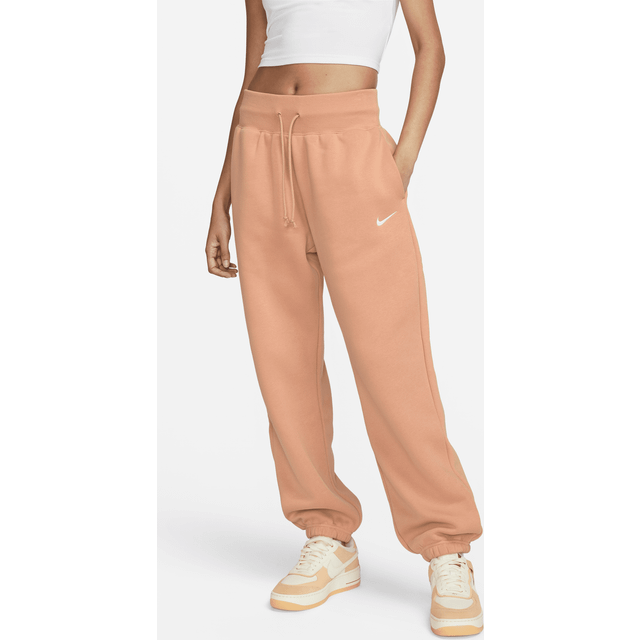 Nike, Byxor, Dam, M, Bomull, Phoenix Fleece Oversized Byxor - pink (M)