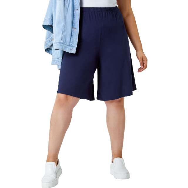 Roman curve wide leg stretch shorts for women uk - ladies