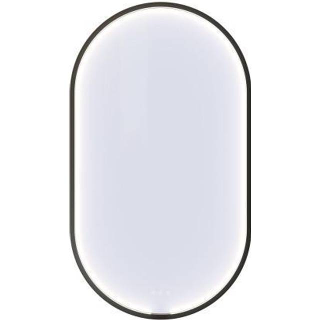 Spegel Scanbad Moon Med Belysning Svart 60Cm