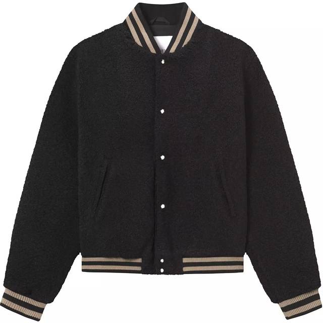 Les Deux - Jacka Johan Pile Varsity Jacket - Svart