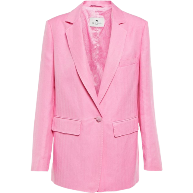 Etro Silk and linen blazer - white (UK 14)