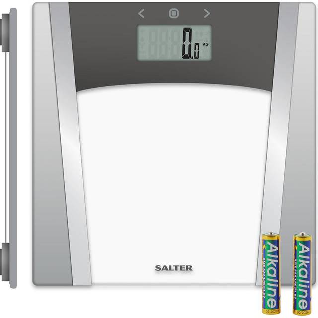 Salter Glass Analyser Bathroom Scales Large Display 9127SVSV3R