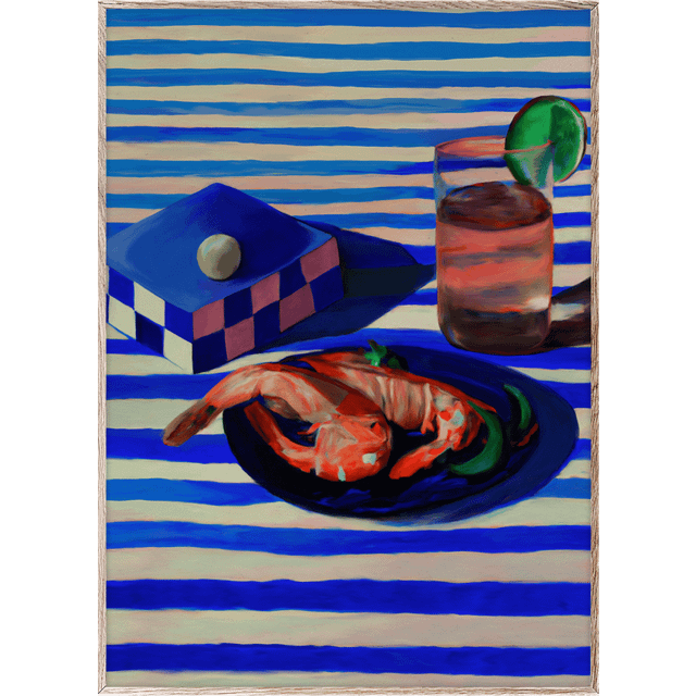 Paper Collective Shrimp & Stripes poster 50x70 cm