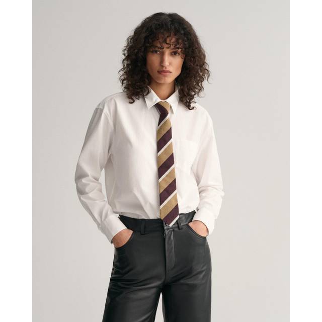 GANT Dam REL POPLIN skjorta klassisk skjorta, vit, standard, Vit, 38