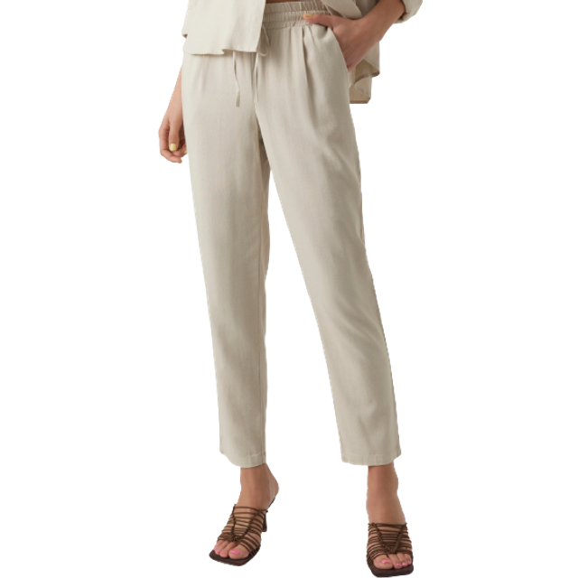 Straight Ankle Grazer Trousers - Ecru - M