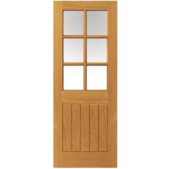 JB Kind Thames Oak 6 Light - Prefinished Internal Door (Size: 1981 x 686mm, Thickness: 35mm)