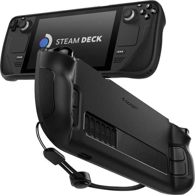Spigen Rugged Armor, Cover, Damp, Sort, Termoplastisk polyurethan (TPU), Dampdæk