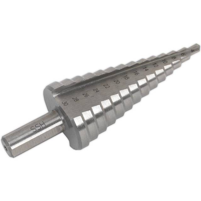 Sealey - AK4745 Double Flute hss 4341 Step Drill Bit 4-30mm