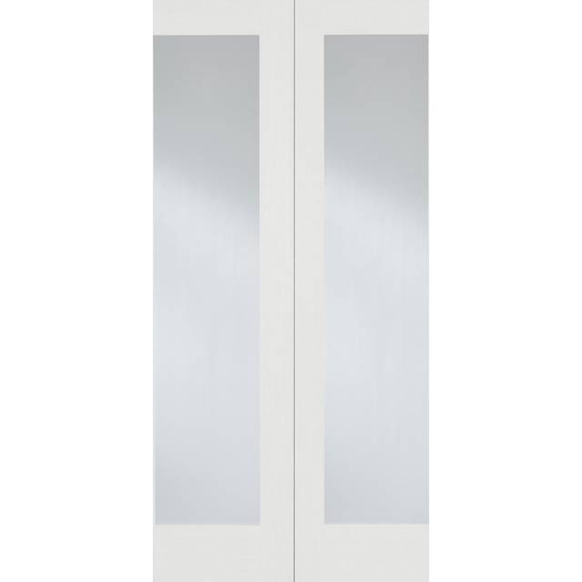 LPD Pattern 20 Glazed Pairs - Solid Primed Internal Door (Size: 1981 x 915mm, Thickness: 40mm) White