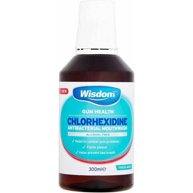 Wisdom Chlorhexidine Mint Alcohol Free Mouthwash 300ml