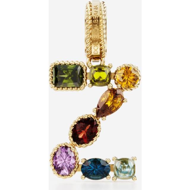 Dolce & Gabbana Charm Z Lettering 18-carat Yellow Gold And Multicolored Gems - Woman Charms Gold Onesize