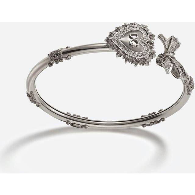 Dolce & Gabbana Devotion Bracelet In White Gold With Diamonds - Woman Bracelets White L
