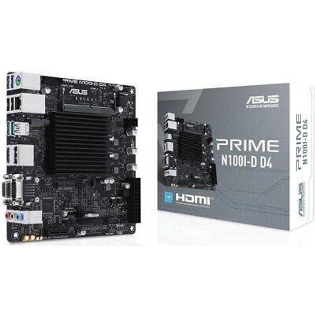 ASUS Prime N100I-D D4 moderkort Intel N100 (Intel N100 processor, PCIe 3.0, USB 3.2 Gen 2, M.2, DDR4)