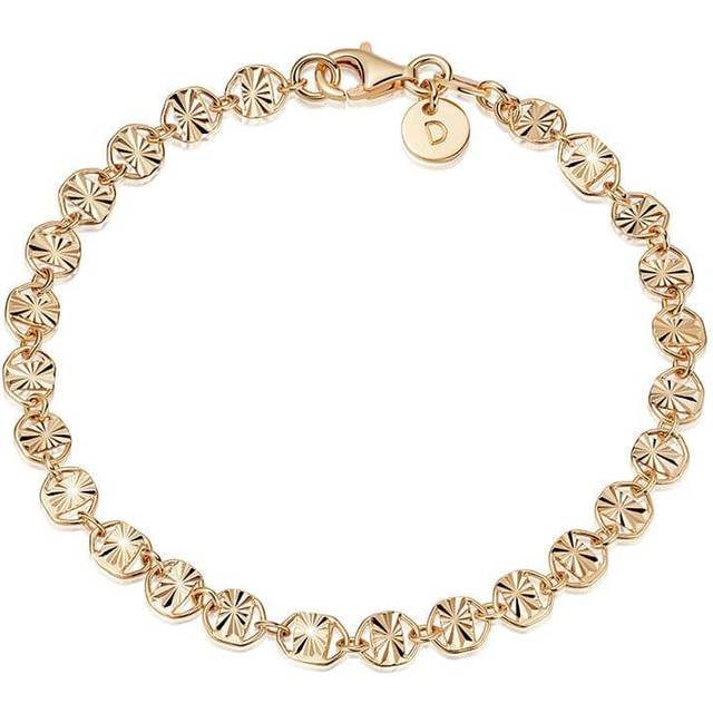 Treasures Sunburst Chain 18ct Gold Plated Bracelet TBR04_GP